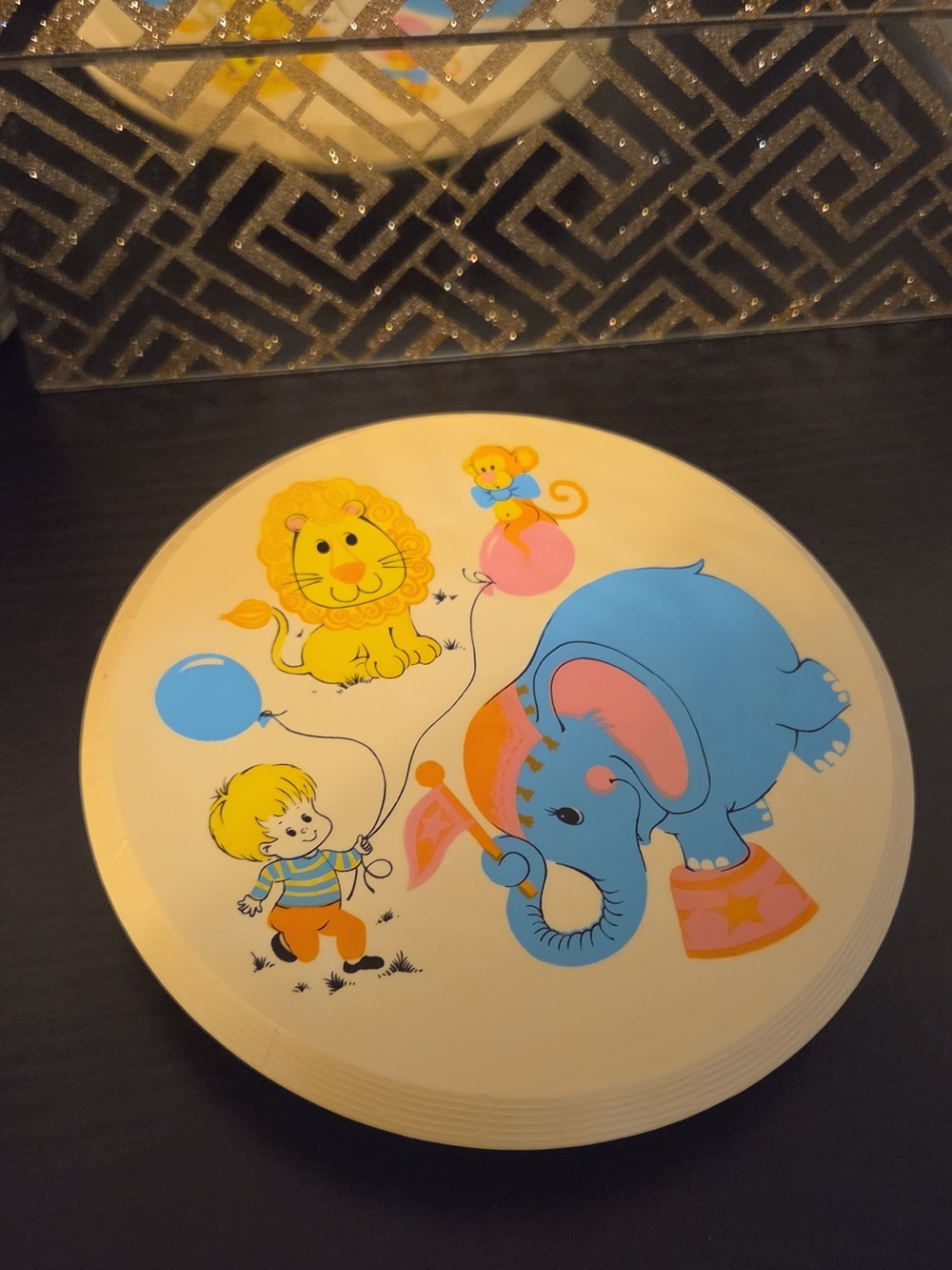 1970s Vintage Kids Musical Cake Plate